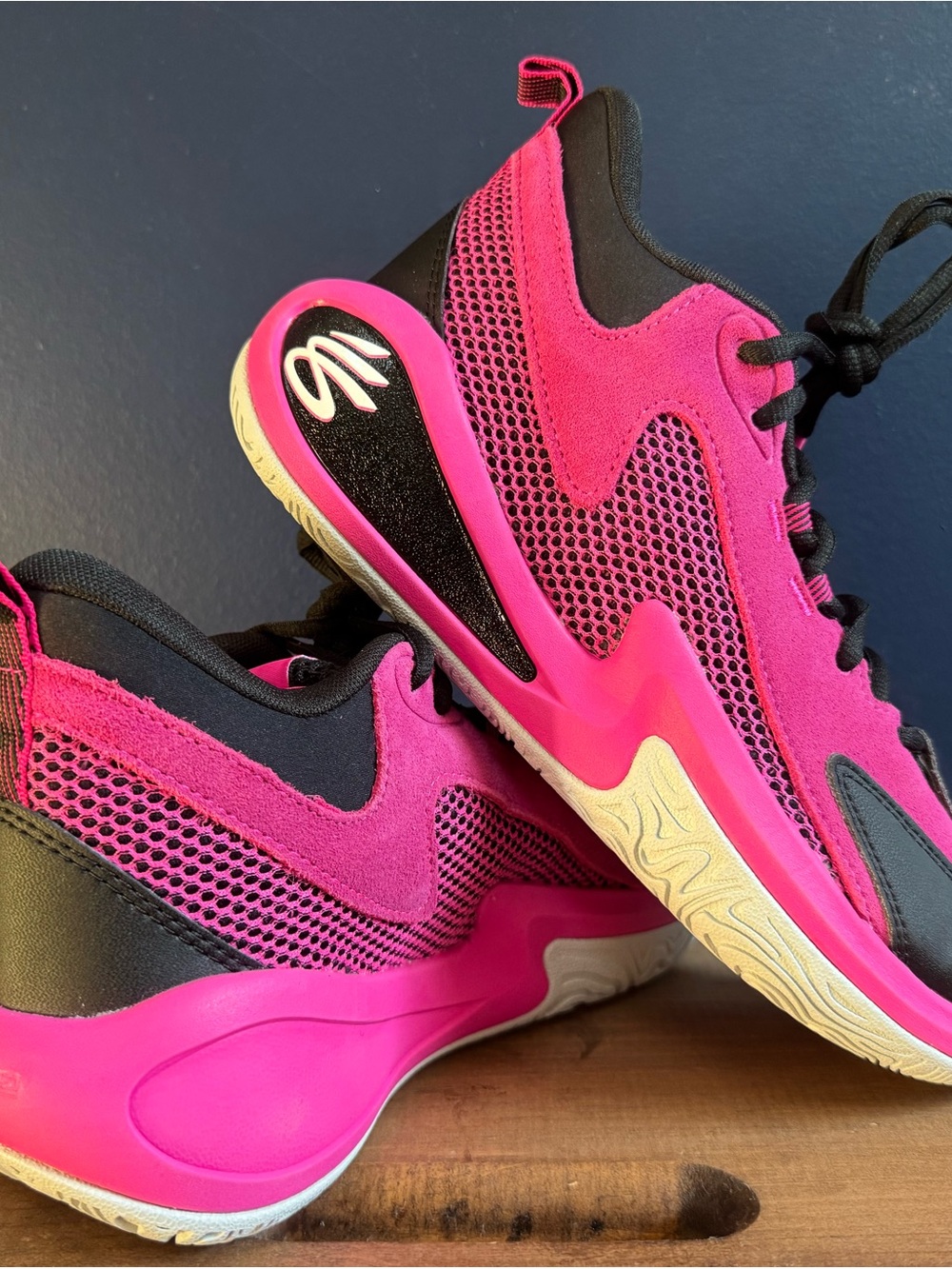 Men’s Hot Pink and Black Athletic Sneakers - Stylish Comfort
